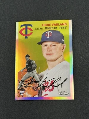 2023 Topps Chrome Platinum Annv LOUIE VARLAND RC Refractor #115 Minnesota Twins - Image 1 of 2
