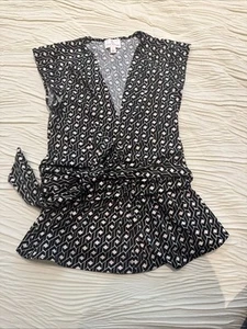 Julie Brown Geometric Print  Sleeveless Tank Top Blouse Size Small/P - Picture 1 of 4