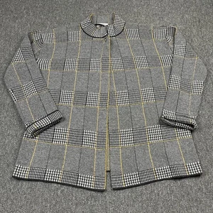 Bartolini Jacke Damen Extra Large Grau Kariert Merinowolle Kaschmirmischung - Bild 1 von 13