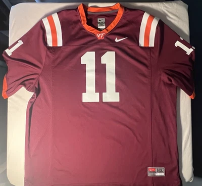 Virginia Tech Hokies Nike Team Football Jersey Men's XXXL #11 Maroon/Orange - Image 1 of 4