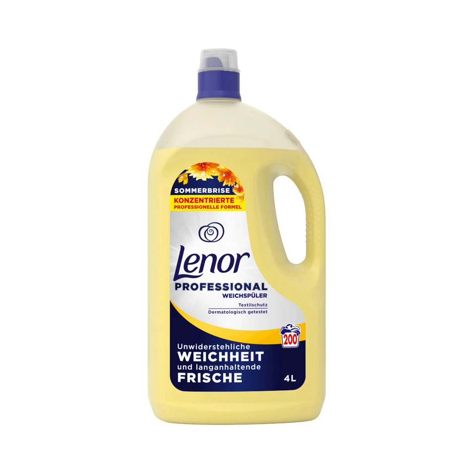 Lenor Professional Fabric Softener Concentrate Summer Breeze Pack 4000ml - Image 1 of 1