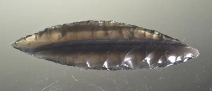 Auténtica reproducción moderna de punta de flecha de obsidiana del noroeste del Pacífico anterior a 1600 - Imagen 1 de 2