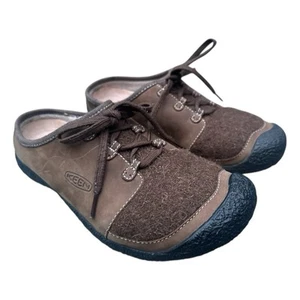 Keen Slip On Mule Womens 10 Suede Leather Wool Floral Nature Comfort - Picture 1 of 14