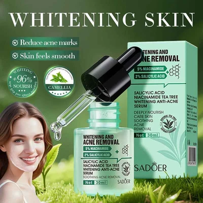 Ácido salicílico nicotinamida clareador facial soro removedor de acne anti rugas - Imagem 1 de 4