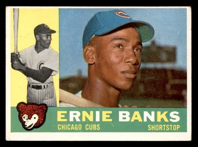 1960 Topps # 10 Ernie Banks Cubs en muy buena condición-ex set break 546181 (tarjetas aéreas) Foto 1 de 2