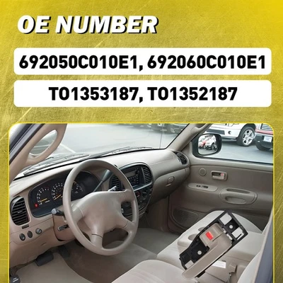 1 par de manijas interiores de puerta para Toyota Tundra 2000-2006 delanteras izquierda derecha con Foto 1 de 4