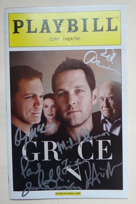 Grace Cast Signed Playbill 2012 Paul Rudd Ed Asner Michael Shannon + - Image 1 of 4