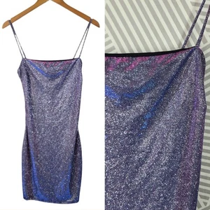 Windsor Evening Dress Size Large Glitter Formal Prom Mini Purple Pink Dance - Picture 1 of 7