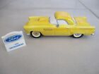 Ford Motor Company Dept 56 Snow Village 1955 Yellow Ford Thunderbird Car w/Sign