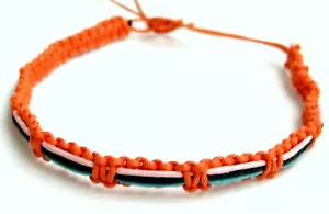 PULSERA TRENZADA NARANJA AJUSTABLE - HECHA EN BALI - Imagen 1 de 1