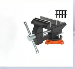 Bench Vise 4.5" 6" 6.5" Multipurpose with Swivel Base Anvil Heavy Duty Cutting - Picture 1 of 12