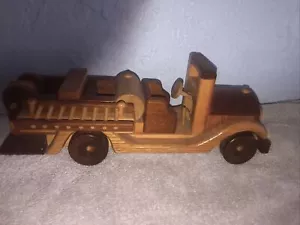 Wooden Fire Engine 14 Inches - Picture 1 of 6