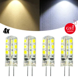 4-12pcs G4 3W Cool White LED 12V DC Light Corn Bulbs 24 SMD Silicone Lamp Globe - Picture 1 of 14