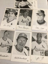 (7) Vintage  1970's St Louis Cardinals Team Issue Postcards - Ken Boyer