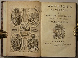 J. P. FLORIAN ""GONZALVE DE CORDUE"" / HISTORIA RECONQUISTA, alrededor de 1795, 3 volúmenes. - Imagen 1 de 6
