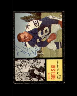 Dick Bielski Signed 1962 Topps Dallas Cowboys Autograph - Image 1 of 2