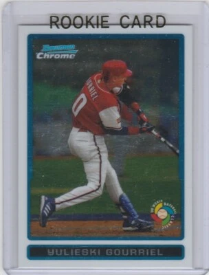 Tarjeta de novato Yulieski Gourriel Gurriel 2009 Bowman cromada WBC CUBA béisbol ¡RC! Foto 1 de 2