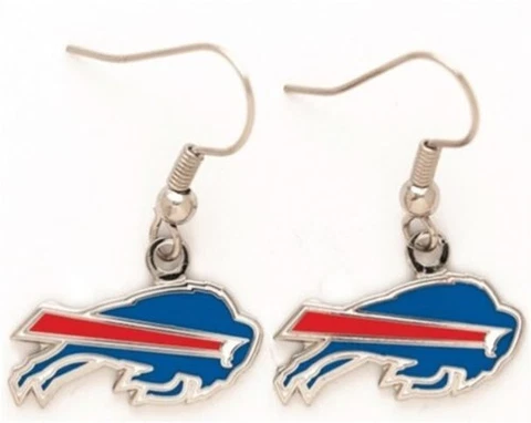 Buffalo Bills Football Team Logo NFL Silver Dangle Earrings Set Cover