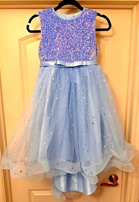 Blue Special Occasion Prom/Dance/Wedding Girls Dress Size 12-14, Great Condition - Image 1 of 3