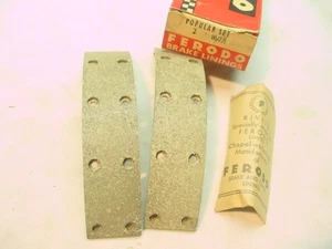NUEVO NOS BSA A65 TRIUMPH T120 1971 72 FORRO DE FRENO DELANTERO PARTE # 37-3713 FERODO - Imagen 1 de 2