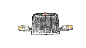 1/64 DCP PARTS CHROME PETERBILT 389 GRILL W/ CHROME SCREEN - Picture 1 of 3