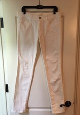 New Women's Chloe Designer White Denim Jeans Size 42 Made In Italy Waist 34