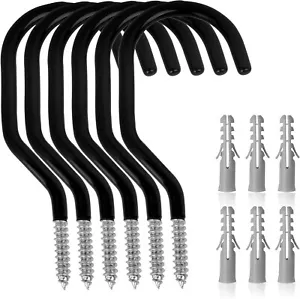 Bike Hooks for Garage Wall 6Pack Heavy Duty Bicycle Hangers for Hanging - Picture 1 of 7