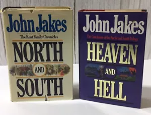 Pair Of John Jakes Hardback Novels, North And South, Heaven And Hell - Picture 1 of 9