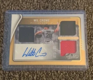 WIL CROWE 2022 PANINI ABSOLUTE TRIPLE JERSEY PATCH AUTO /199 Pittsburgh Pirates - Picture 1 of 2