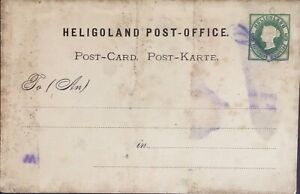 Heligoland preprinted postcard unused but shows age
