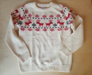 NWOT HANNA ANDERSSON DEER DEAR COTTON CREWNECK HOLIDAY SWEATER 130 8 $68