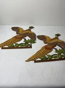 Arte da parete vintage in metallo made in USA Anna George Birds anatre oche canadesi MCM - Foto 1 di 9