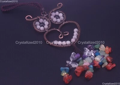 Натуральные драгоценные камни сова WireWrap желание маятник плетение скол бисер автомобиля подвеска - Изображение 1 из 4