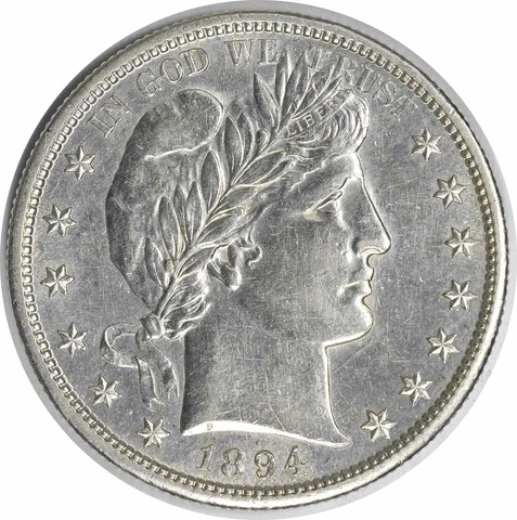 1894-S Barber Silver Half Dollar AU Slider Uncertified #929 Cover