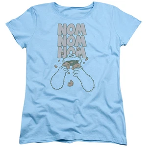 SESAME STREET NOM NOM COOKIE MONSTER Women's Graphic Tee Shirt SM-2XL - Picture 1 of 2