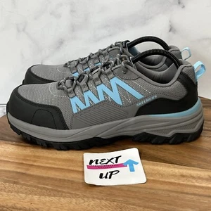 Skechers Women’s Work Comp Toe Safety Shoes Sneakers Gray Blue sz 9.5 - Picture 1 of 9