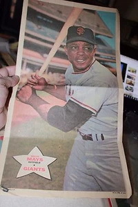 Willie Mays San Francisco Giants 1968 Topps Gum TCG Baseball Poster #20 of 24 - Picture 1 of 2
