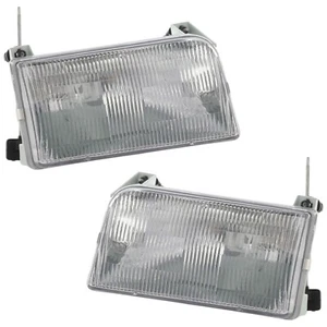 Halogen Headlight Set Left & Right w/ Bulb(s) Pair For 92-96 Ford F-150 Bronco - Picture 1 of 12