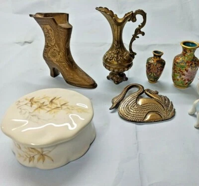 Lotto di VARI OGGETTI STOCK CERAMICA E METALLO vintage arredo per casa - Immagine 1 di 4