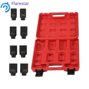 Juego de enchufes de impacto de tuerca de eje de husillo profundo de 8 piezas de 12 puntos 1/2" nuevo - Imagen 1 de 12