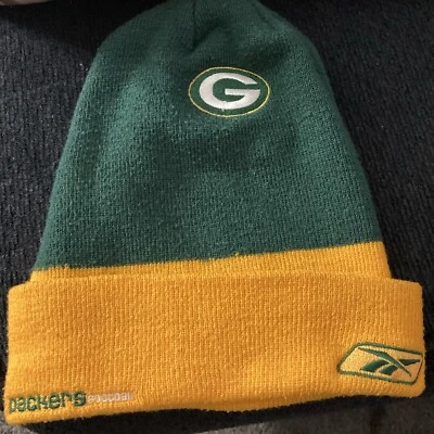 Gorra gorro Green Bay Packers Reebok NFL plegable fútbol invierno esquí Foto 1 de 4