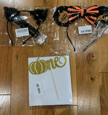 Diademas Halloween niñas (2) y decoración de pastel Foto 1 de 4