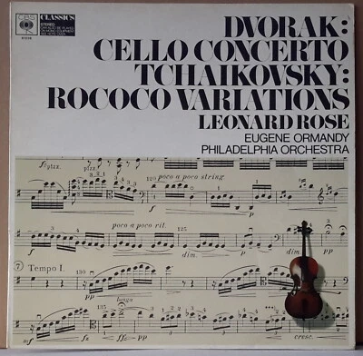 CBS 61036 UK LP DVORAK / TCHAIKOVSKY - CELLO CONCERTO ROSE ORMANDY 1965 LP - Image 1 of 3