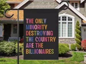 La única minoría que destruye el país son los multimillonarios BANDERA DE JARDÍN CASA BANDERA - Imagen 1 de 4