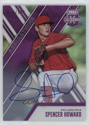 2017 Panini Elite Extra Edition Aspirations Purple /100 Spencer Howard #45 Auto - Image 1 of 2