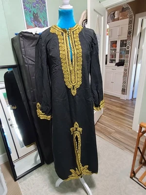 Black Caftan with gold embroidery - Renaissance Medieval - Image 1 of 3