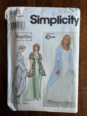 New Simplicity 8623 Begotten Sewing Pattern Wedding Renaissance Corset, 18-22 - Image 1 of 3