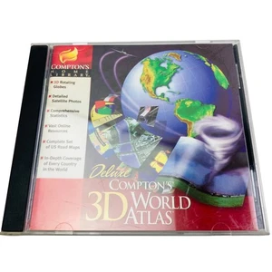 Deluxe Compton's 3D World Atlas (PC CD-ROM Software) 1998 Vintage - Picture 1 of 4