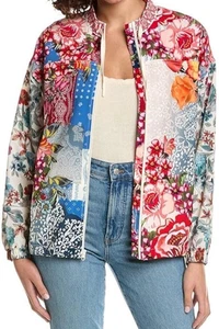 Johnny Was Active Tango Full Zip Jacket Polyester Shell Floral Multi S;NWT$398 - Picture 1 of 17
