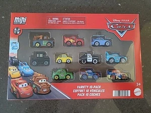 Disney Pixar Cars Mini Racers 10-Pack Ligjtning Sally The King Mater Chick Hicks - Picture 1 of 3